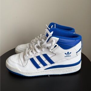 Adidas White and Blue Sneakers